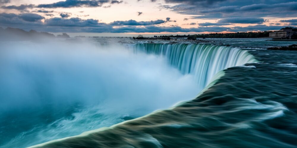 time lapse photography of waterfalls